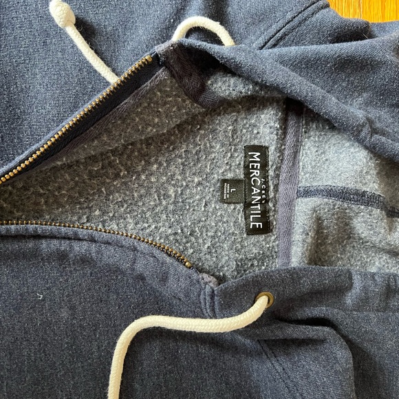 Men's J Crew Mercantile Blue Hoodie Sweater - Picture 4 of 5